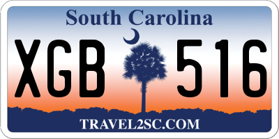 SC license plate XGB516