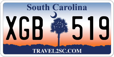 SC license plate XGB519