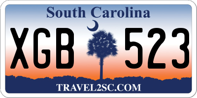 SC license plate XGB523