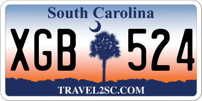 SC license plate XGB524
