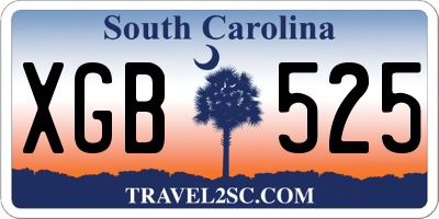 SC license plate XGB525
