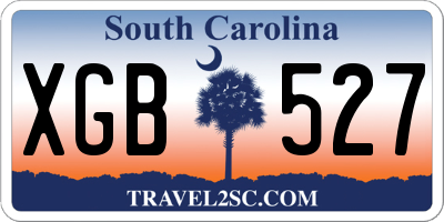 SC license plate XGB527