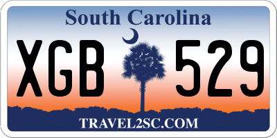 SC license plate XGB529