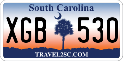 SC license plate XGB530