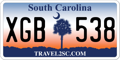 SC license plate XGB538