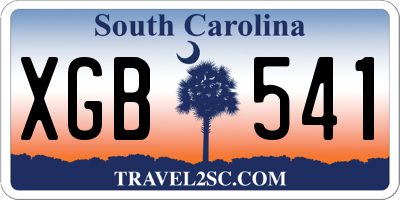 SC license plate XGB541