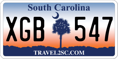 SC license plate XGB547