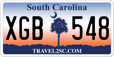 SC license plate XGB548