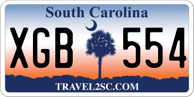 SC license plate XGB554