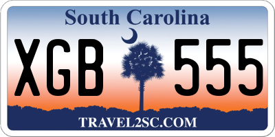 SC license plate XGB555