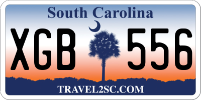 SC license plate XGB556