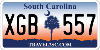 SC license plate XGB557