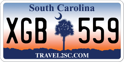 SC license plate XGB559
