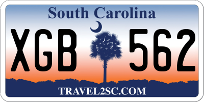 SC license plate XGB562