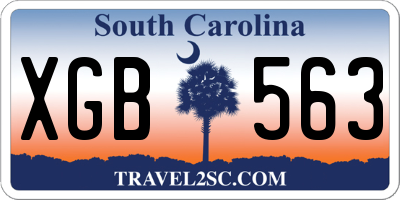 SC license plate XGB563