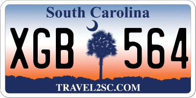 SC license plate XGB564