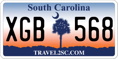 SC license plate XGB568