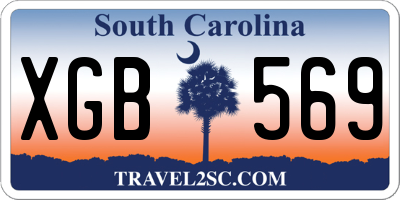 SC license plate XGB569