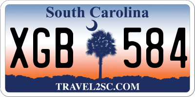 SC license plate XGB584