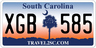 SC license plate XGB585