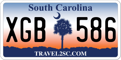SC license plate XGB586