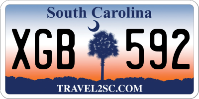 SC license plate XGB592