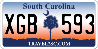 SC license plate XGB593