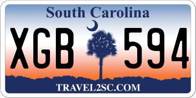 SC license plate XGB594