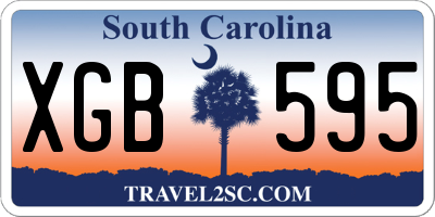 SC license plate XGB595