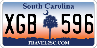 SC license plate XGB596