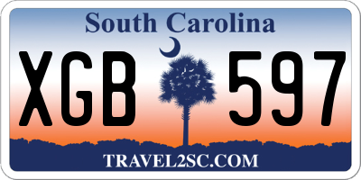 SC license plate XGB597
