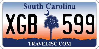 SC license plate XGB599