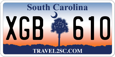 SC license plate XGB610