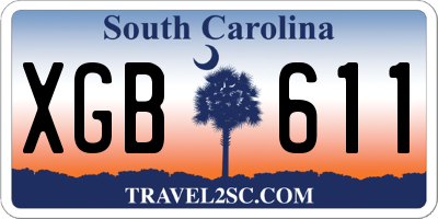 SC license plate XGB611
