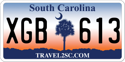 SC license plate XGB613