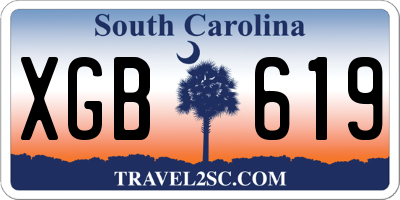 SC license plate XGB619