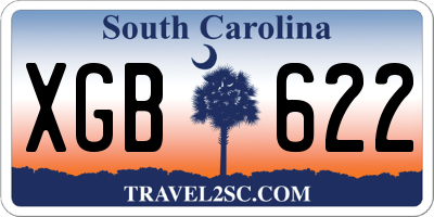 SC license plate XGB622