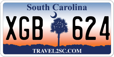 SC license plate XGB624