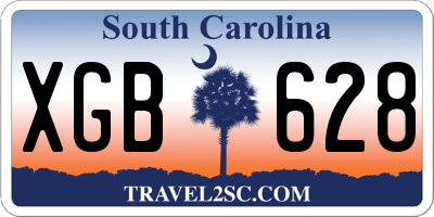 SC license plate XGB628