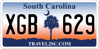 SC license plate XGB629