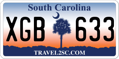 SC license plate XGB633
