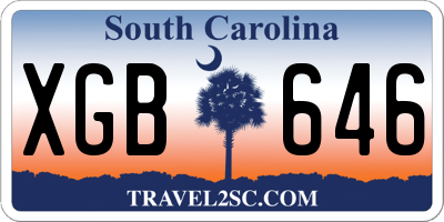 SC license plate XGB646