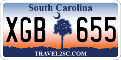 SC license plate XGB655