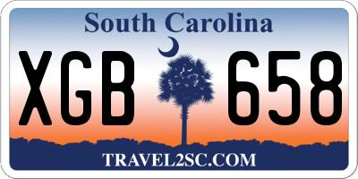 SC license plate XGB658