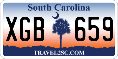 SC license plate XGB659