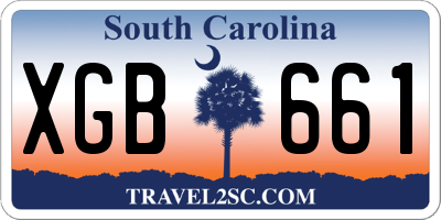 SC license plate XGB661