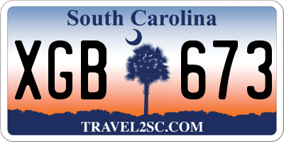 SC license plate XGB673