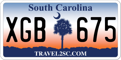 SC license plate XGB675