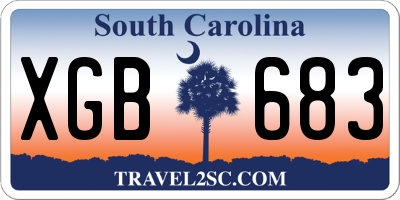 SC license plate XGB683