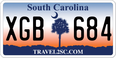SC license plate XGB684